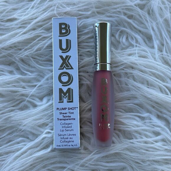 Buxom Plump Shot Plumping and Smoothing Lip Serum Gloss Plush Peach - Picture 4 of 11